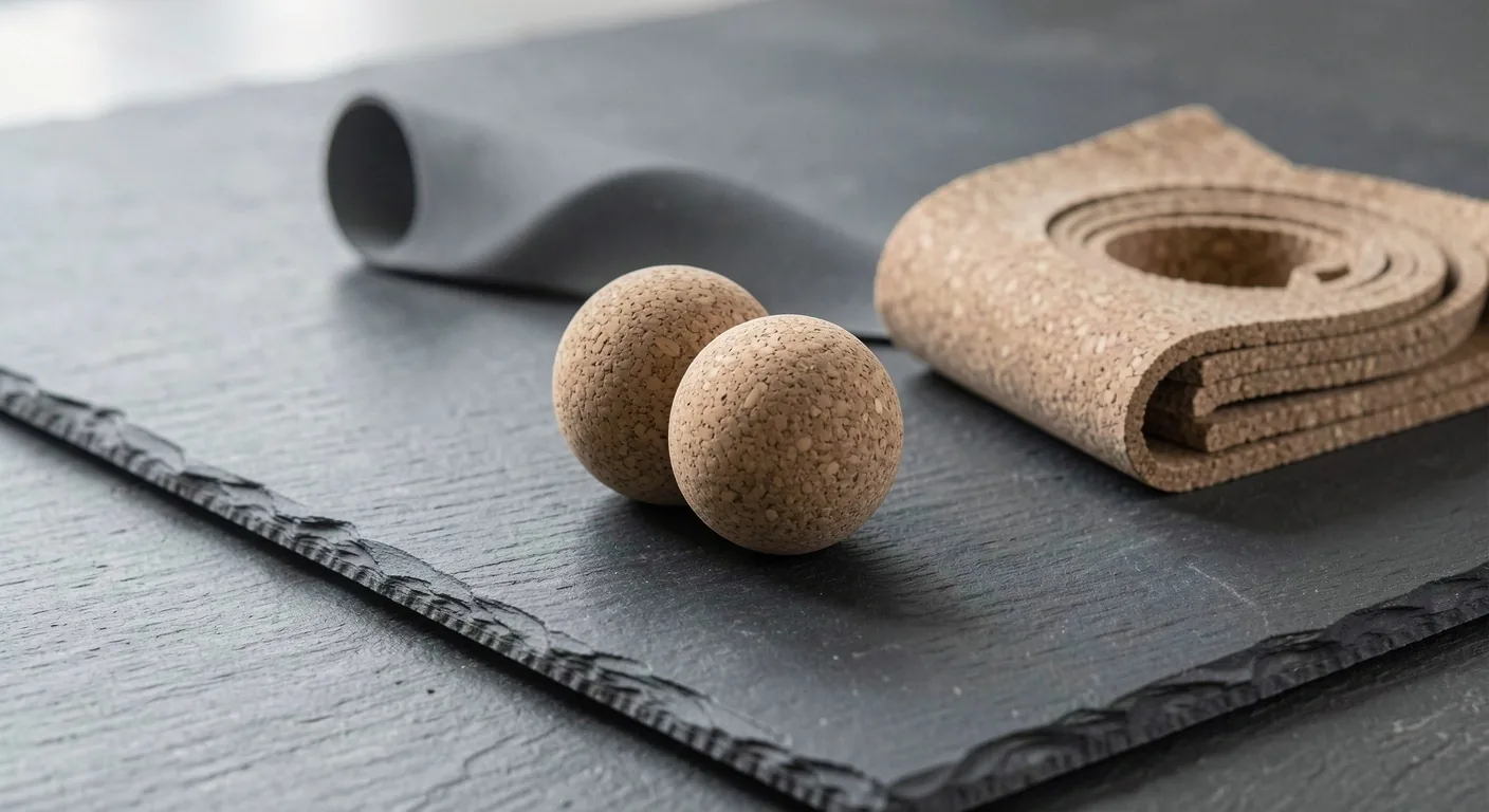 Foam roller on a studio surface