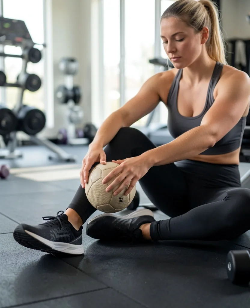 Person stretching on a mat after exercise
