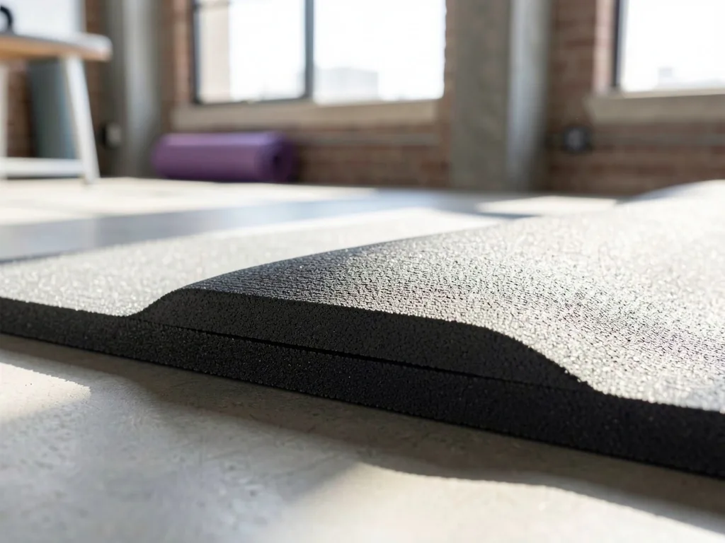 Thick cushioned pilates mat with high-density foam